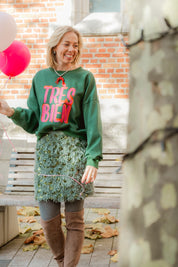 Marie rok groen fluffy