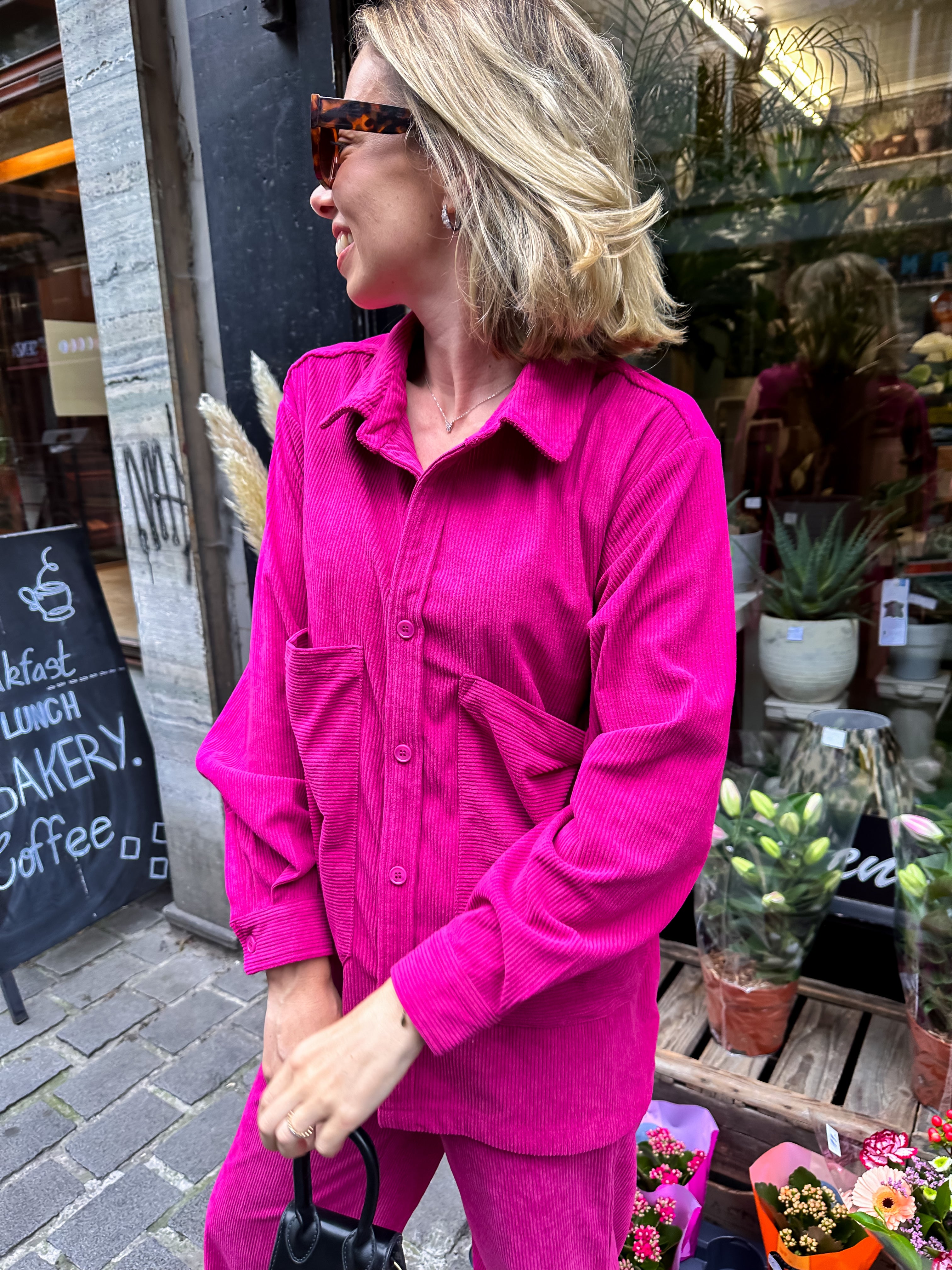 Nina hemd fuchsia